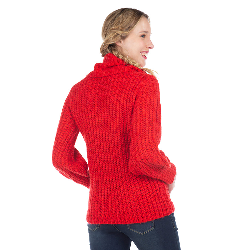 Pull de grossesse à col roulé en tricot maille épaisse 