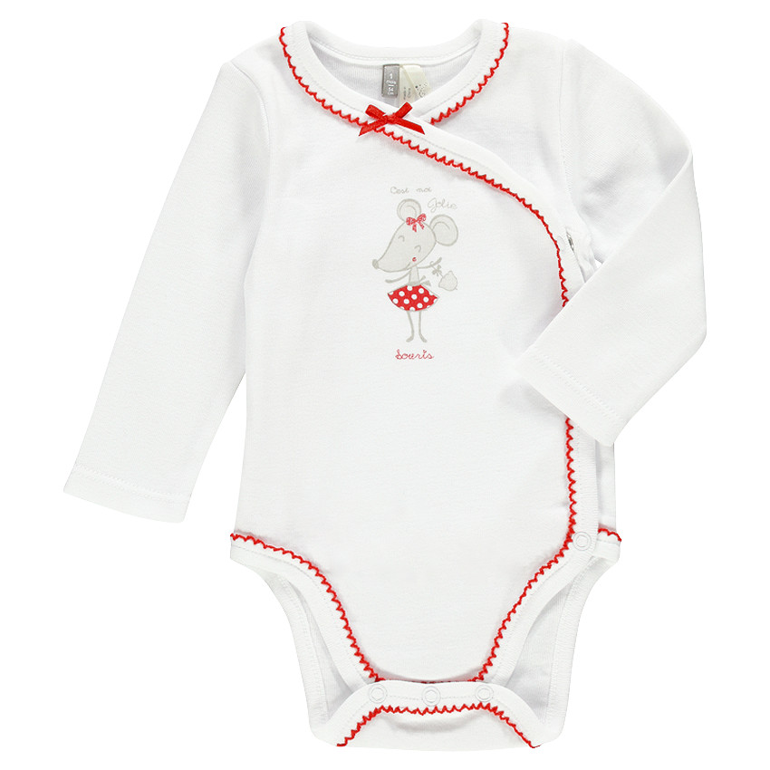 Lot de 5 bodies manches longues fantaisie avec ouverture adptée à l'âge 