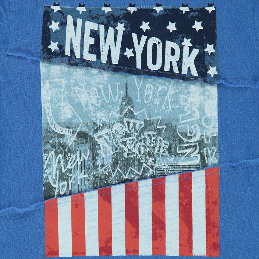 Tee-shirt manches longues en jersey avec print New York 