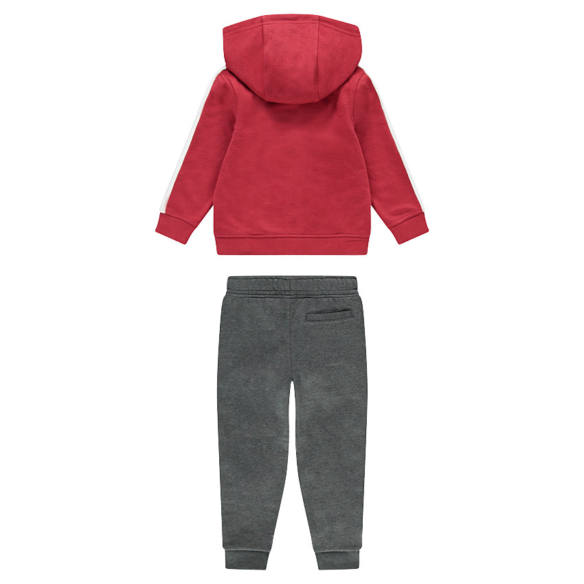 Jogging en molleton bicolore avec bandes contrastées 