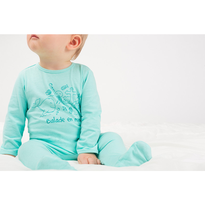 Dors-bien en jersey avec animaux aquatiques printés 