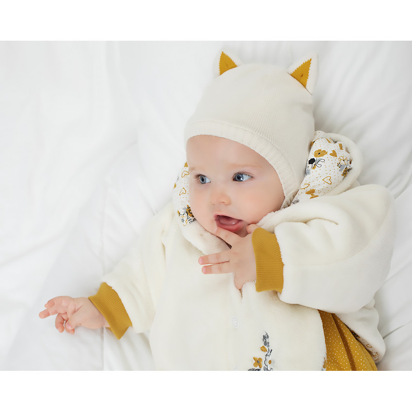 Cape à capuche en sherpa doublée jersey avec manches 