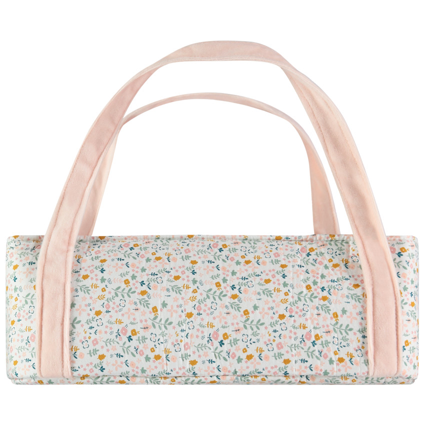 Couffin à imprimé floral et peluche renard 