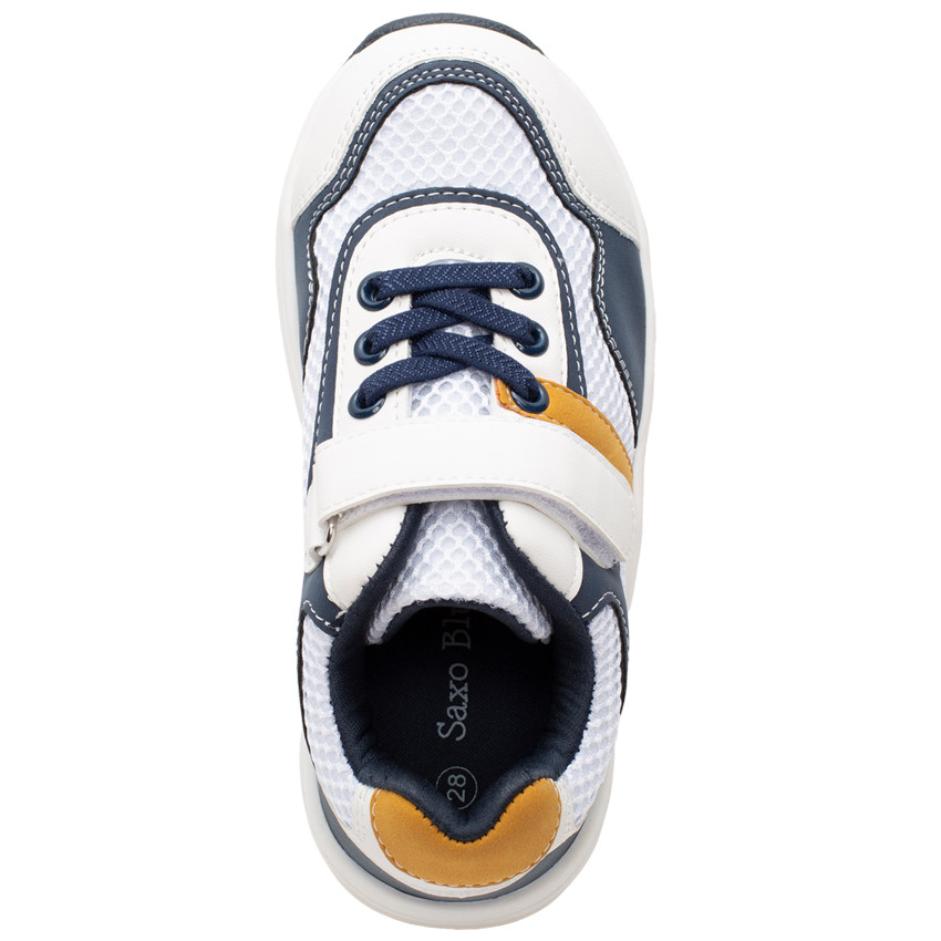 Baskets de sport en mesh à lacets et scratch 