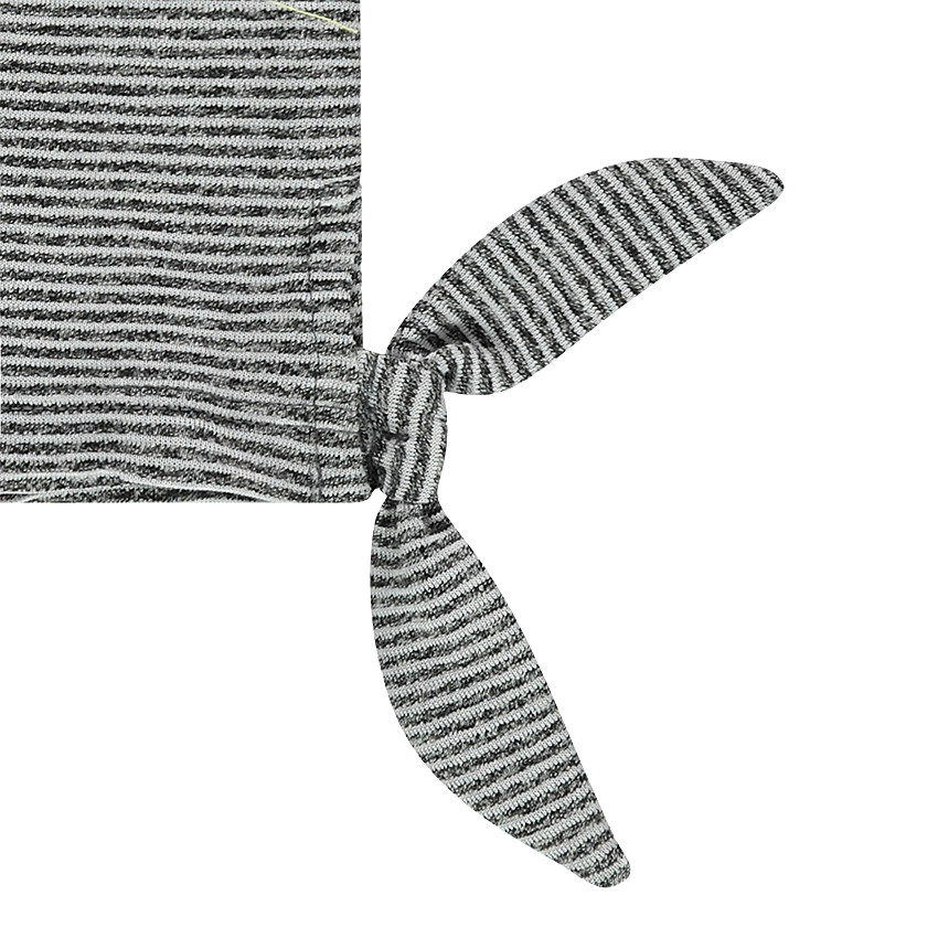 Junior - Tee-shirt manches courtes à fines rayures avec noeuds 