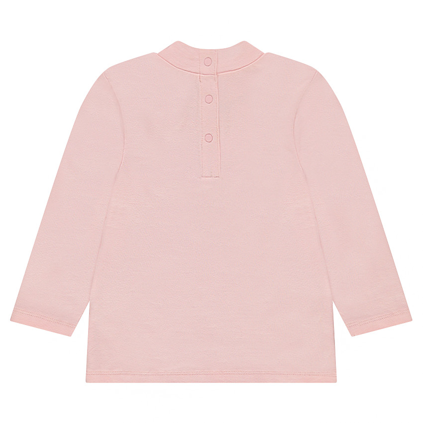 Sous-pull uni col cheminée avec logo printé 