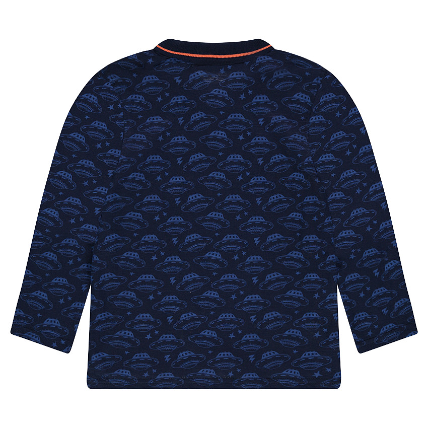 Polo manches longues avec soucoupes volantes all-over 