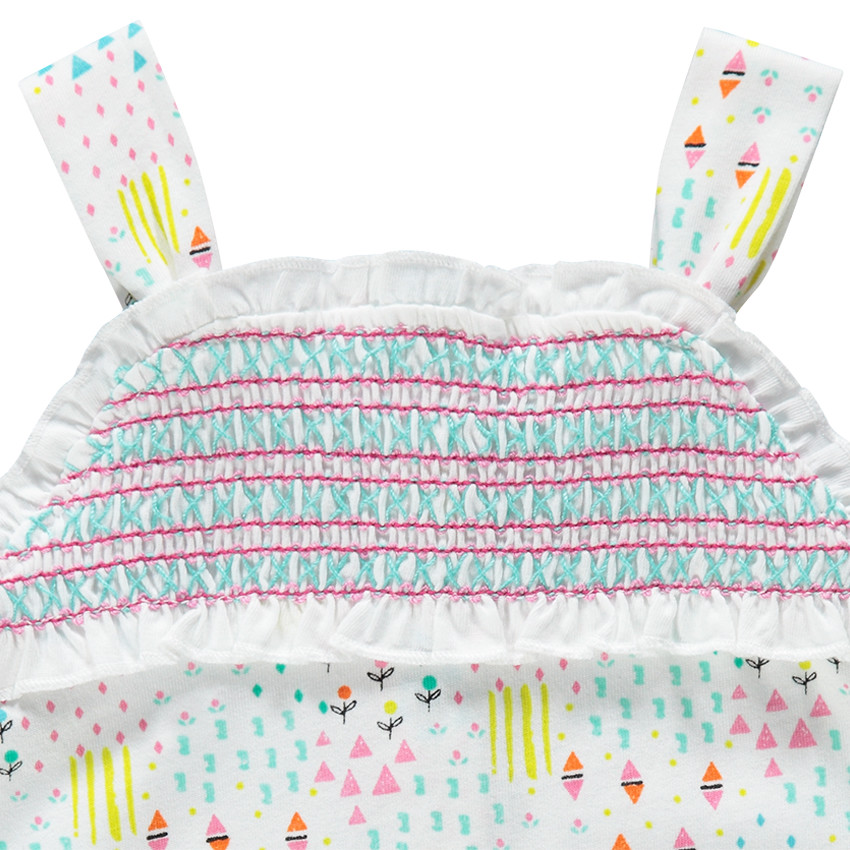 Combinaison courte imprimée fantaisie 