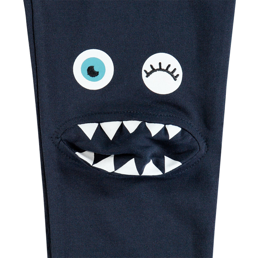 Pantalon de jogging en molleton print monstre  