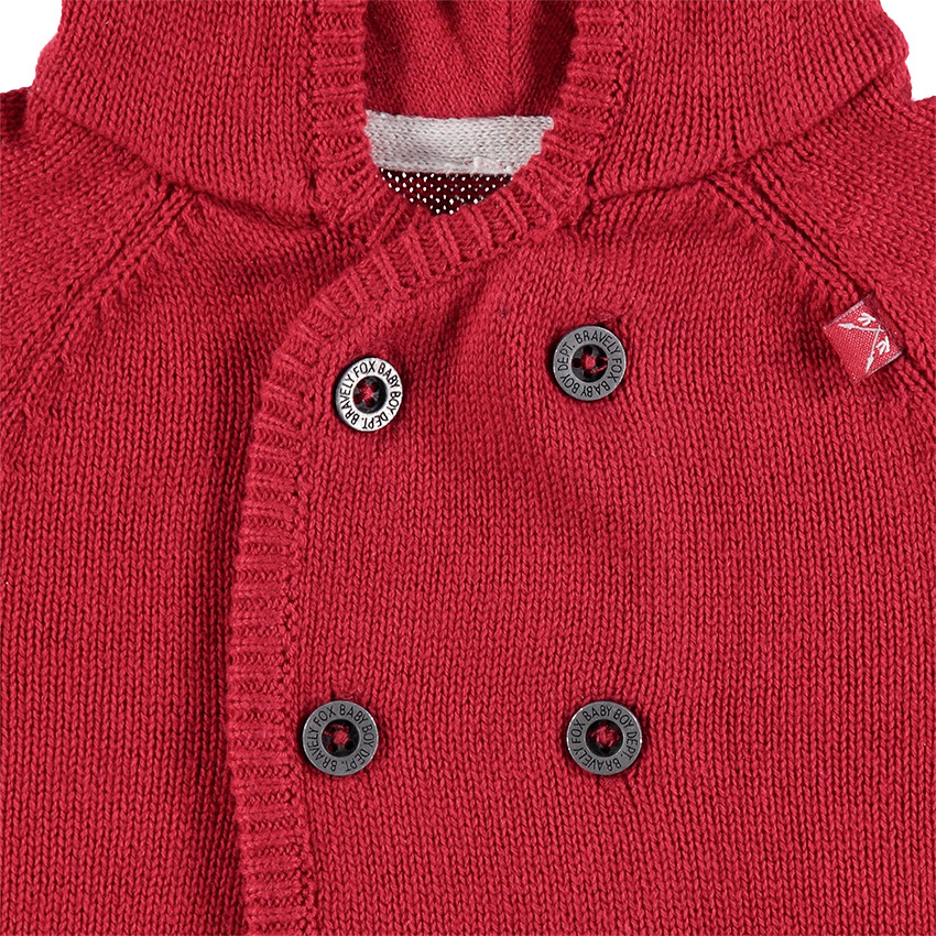 Gilet en tricot bicolore avec double boutonnage 