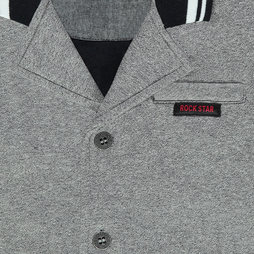 Veste en molleton style blazer avec col fantaisie 