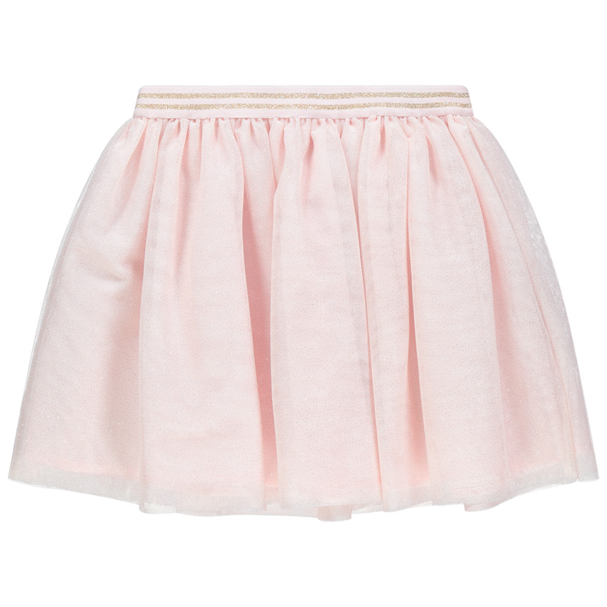 Jupe courte en tulle à élastique à paillettes 