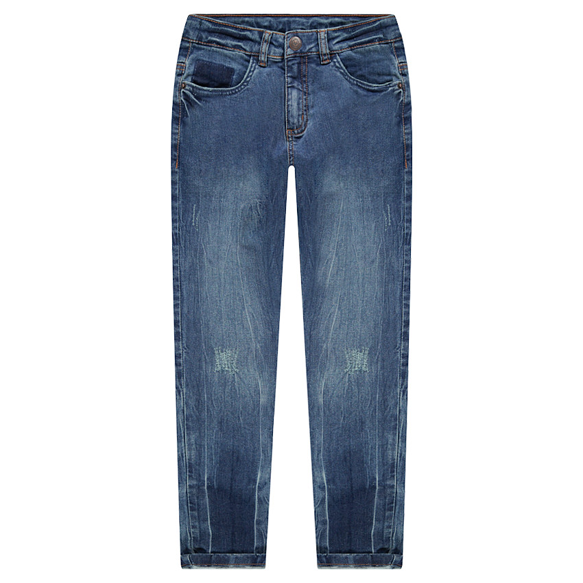 Junior - Jeans effet used à poches et ombres de poches 