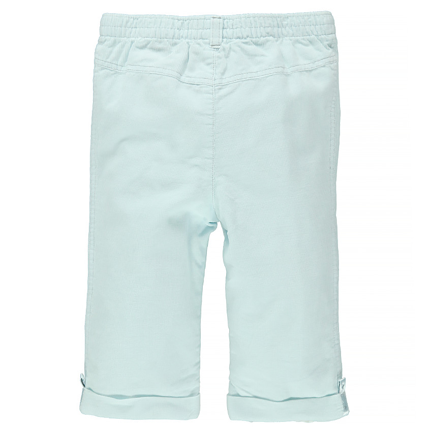 Pantalon en velours milleraies avec broderie  