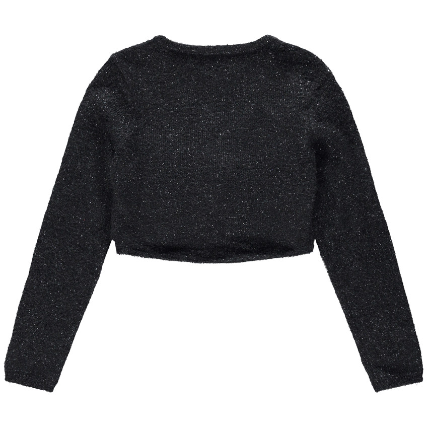 Junior - Gilet en tricot brillant avec noeud sur le devant 