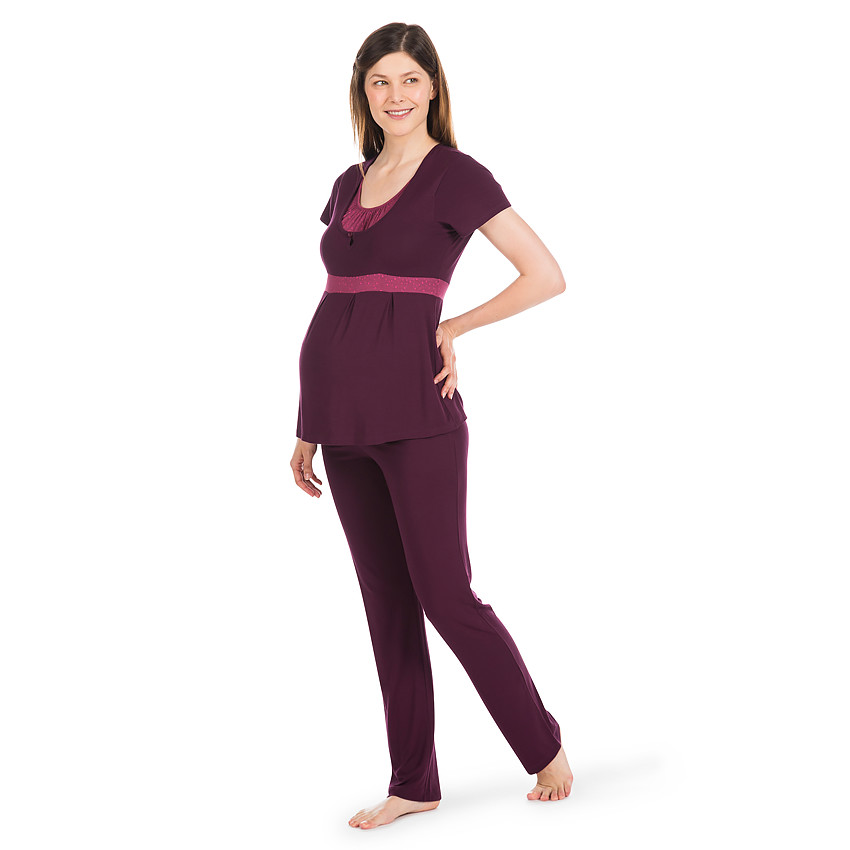 Tee-shirt manches courtes de grossesse et d'allaitement 
