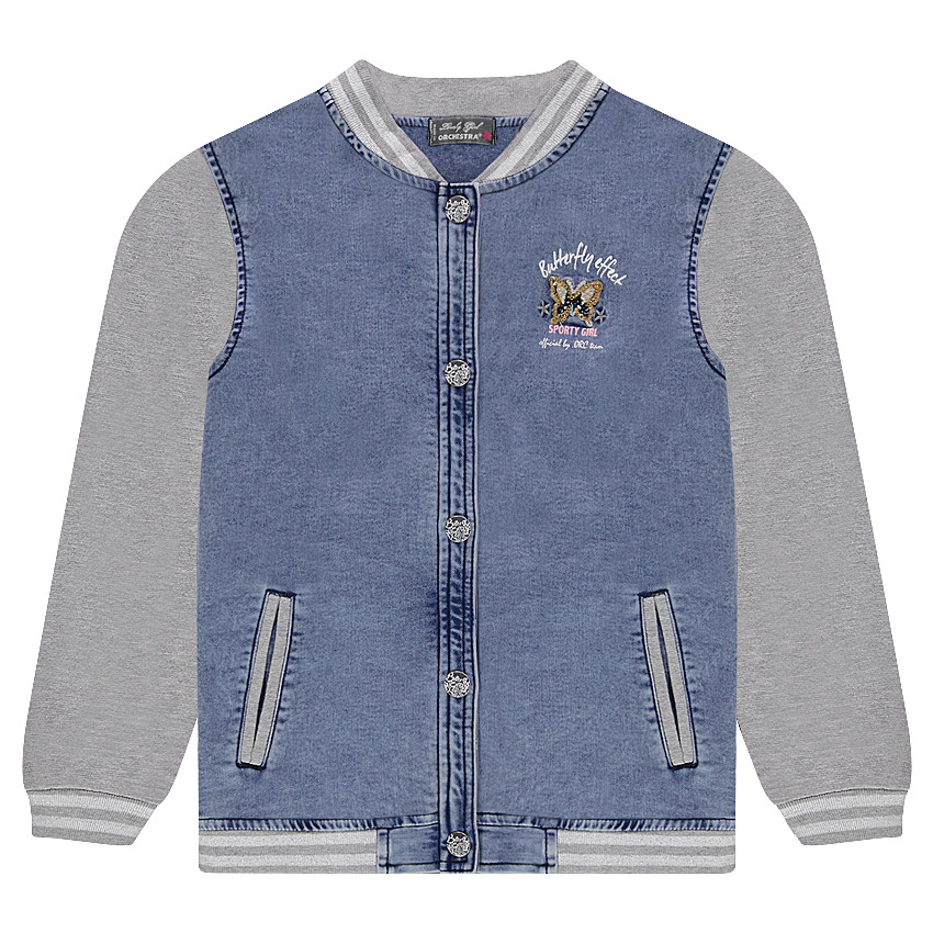 Junior - Teddy en molleton effet jeans blanchi 