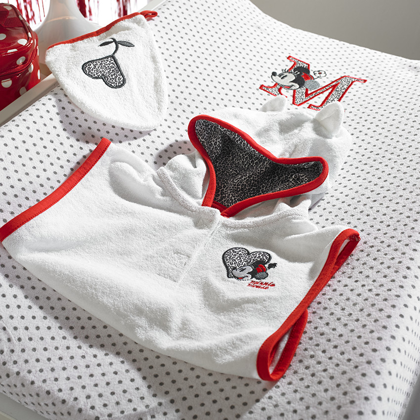 Poncho de bain Disney avec oreilles et broderie Minnie 