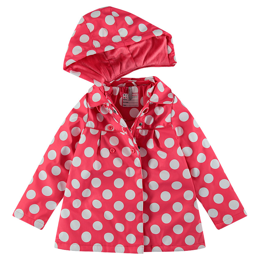 Coupe-vent en gomme à pois all-over doublé sherpa 