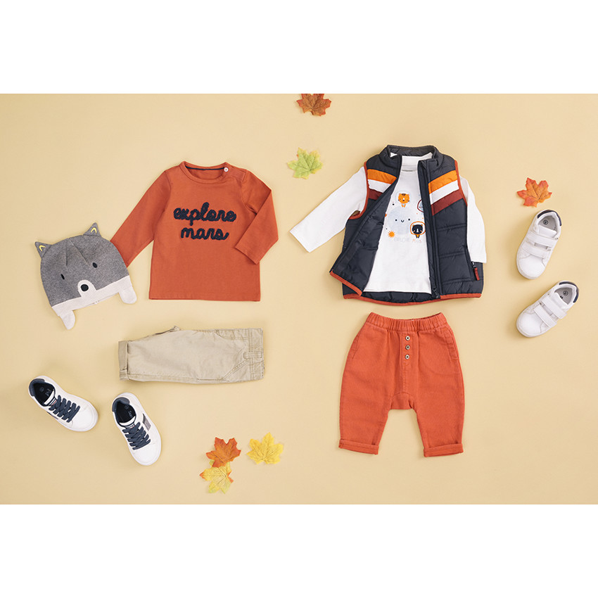 Pantalon beige effet used à poches italiennes 