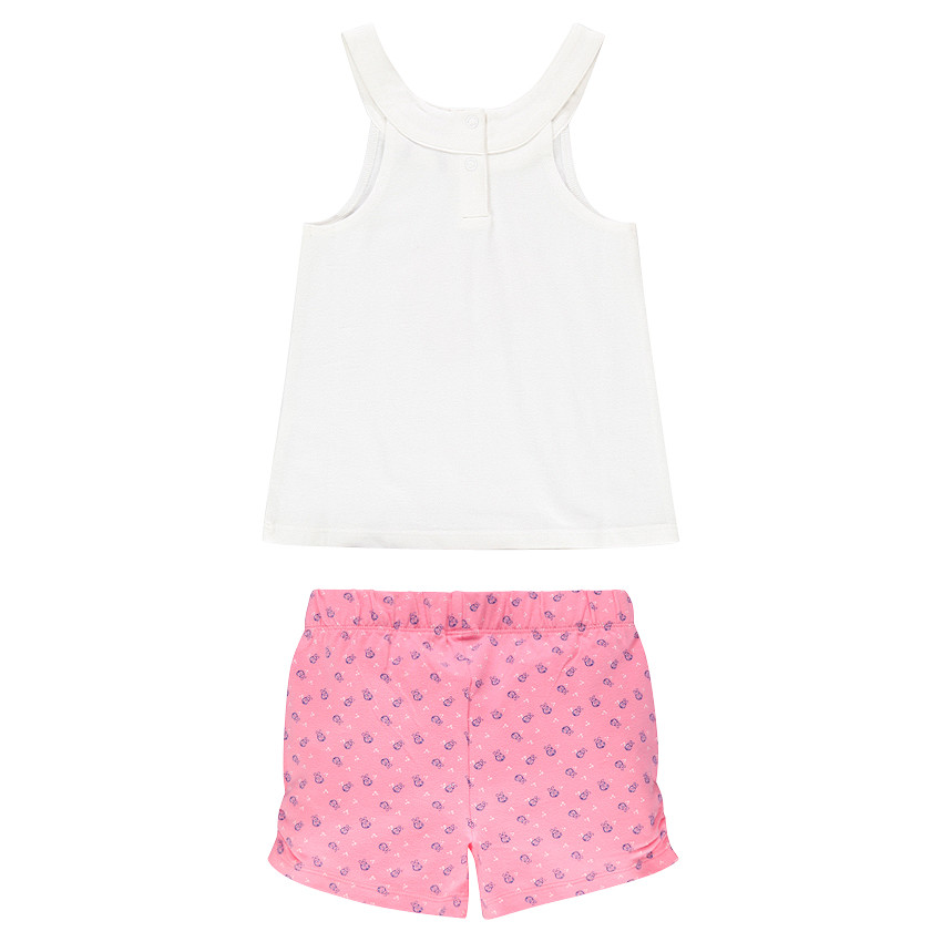 Pyjama débardeur et short print et imprimé coccinelles 