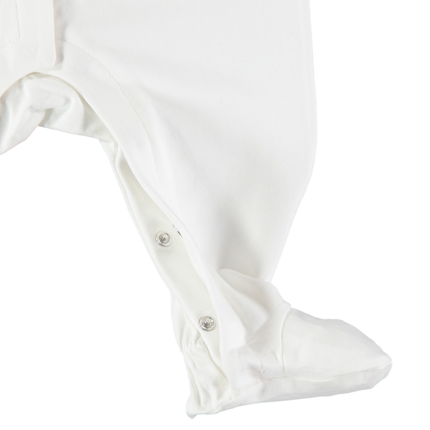 Dors-bien en coton bio à col volanté et print cygne 