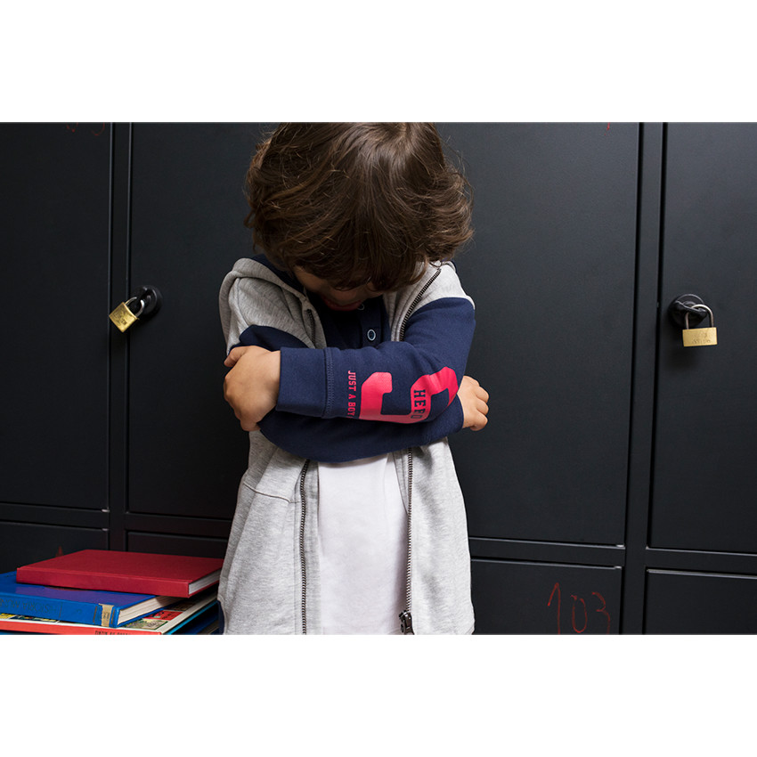 Gilet à capuche en molleton avec textes printés 