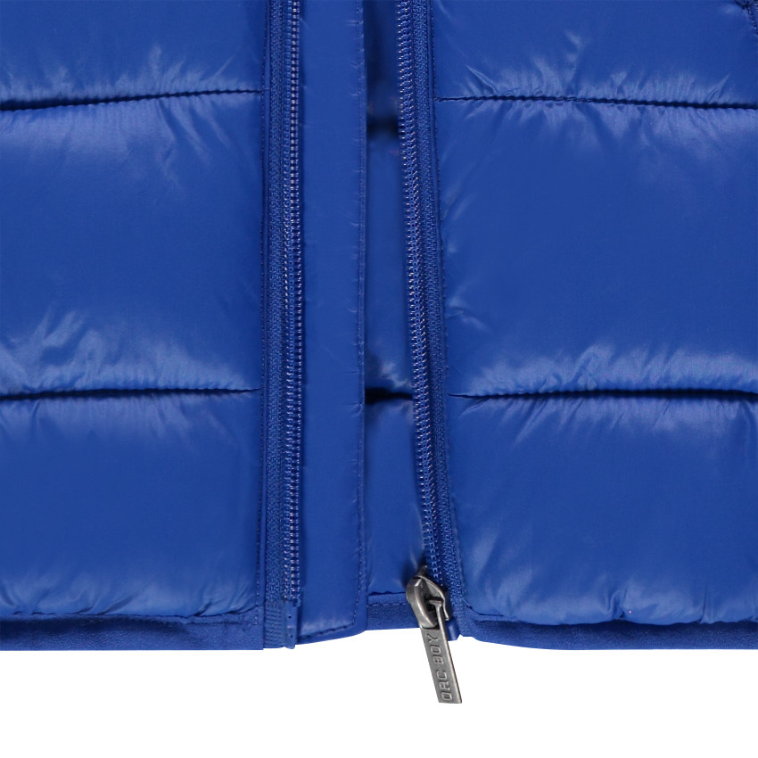 Doudoune légère avec bande contrastée et badge patché 