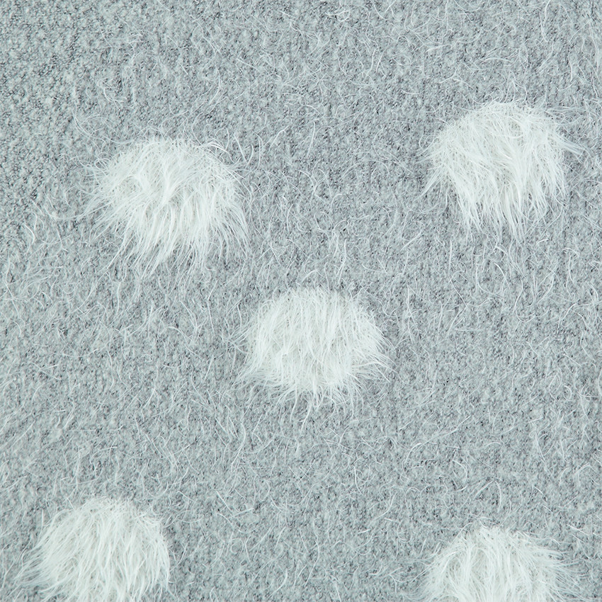 Junior - Pull en tricot poil avec pois contrastés 