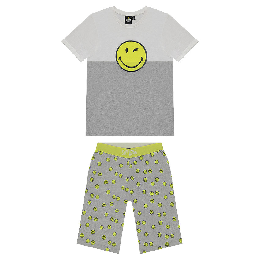 Junior - Pyjama en jersey avec print Smiley 