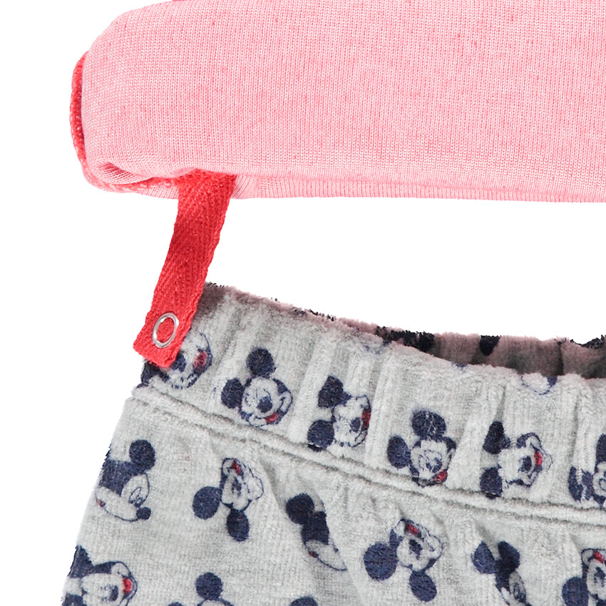 Pyjama en velours avec print Mickey Disney et bas all-over 