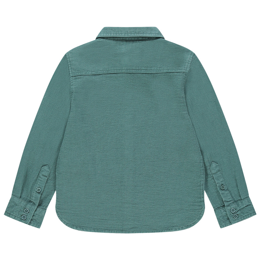 Chemise manches longues en nid d'abeille 
