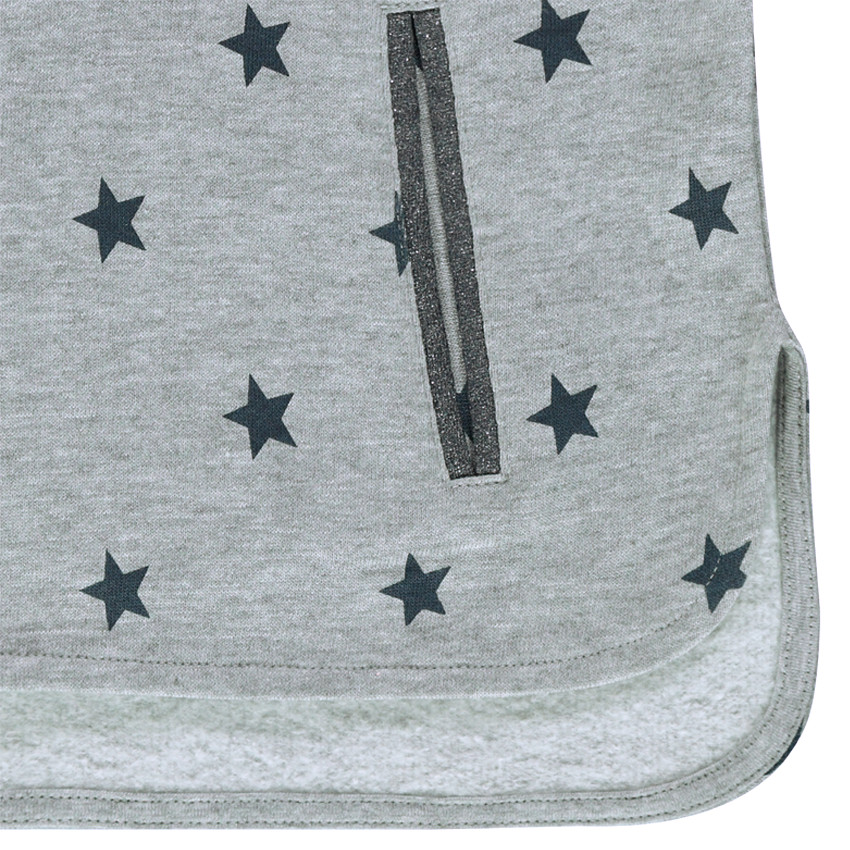 Sweat en molleton forme cape imprimé étoiles 