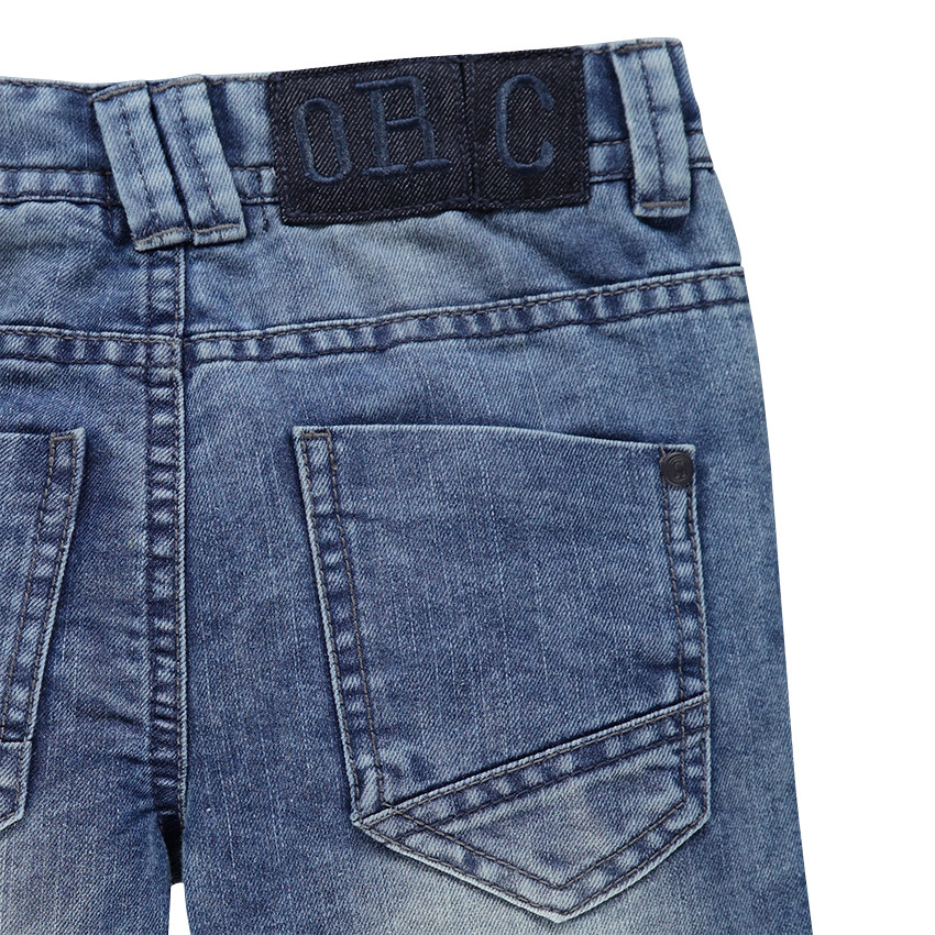 Junior - Jeans droit effet used et crinkle 
