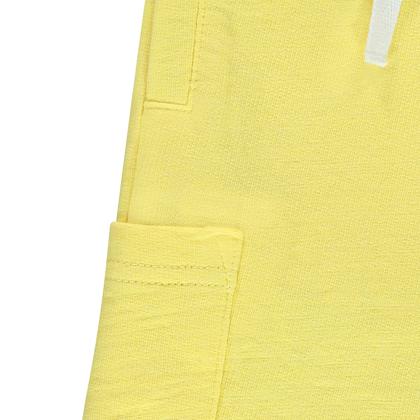 Bermuda en molleton slub avec poches 