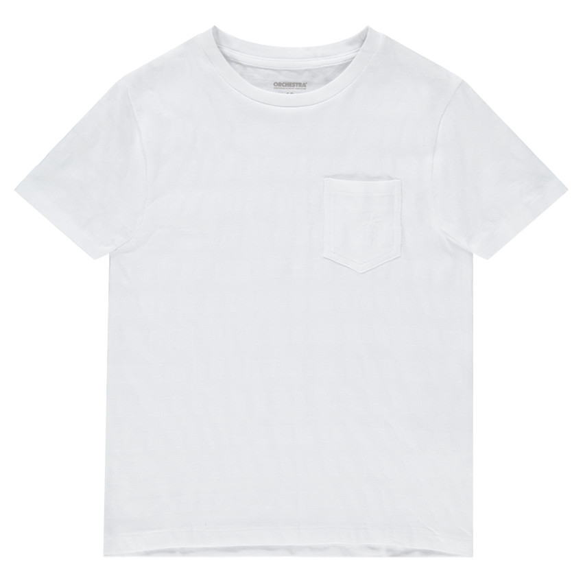 Junior - Tee-shirt manches courtes avec effet de rayures et poche 