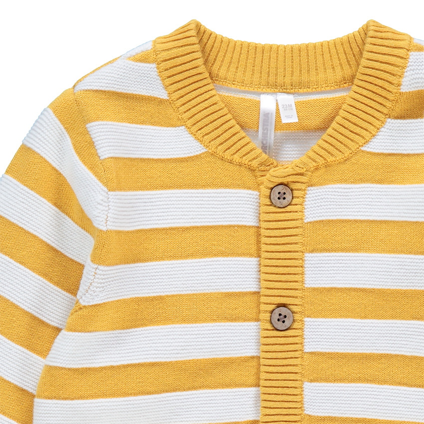 Gilet en maille fantaisie à rayures 