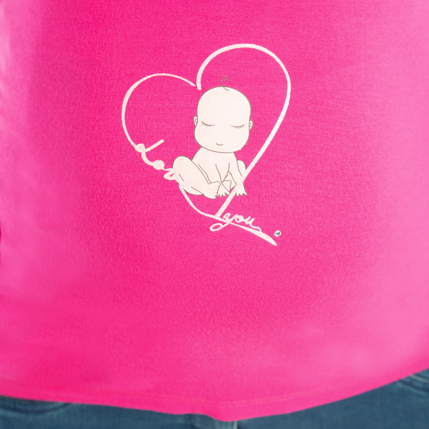 Tee-shirt de grossesse manches courtes avec print  