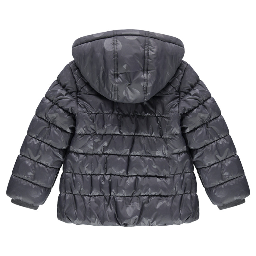 Doudoune matelassée doublée sherpa avec fleurs brodées 