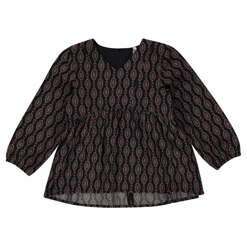 Tunique ample imprimée ethnique 