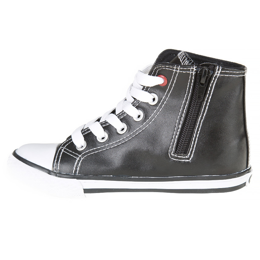 Baskets montantes à lacets print vélo 