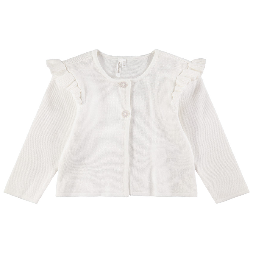 Gilet en tricot avec emmanchures volantées 