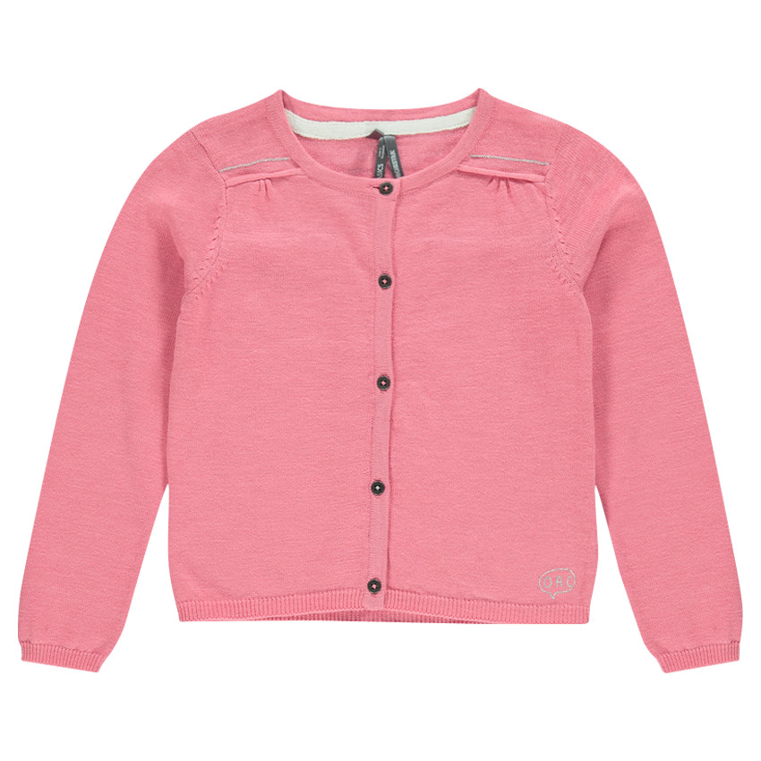 Junior - Gilet uni en tricot slub 