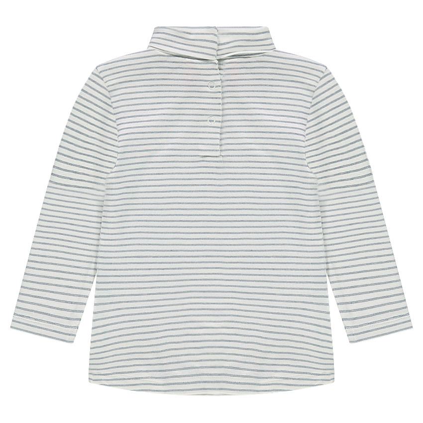 Sous-pull rayé col roulé avec print oiseau 