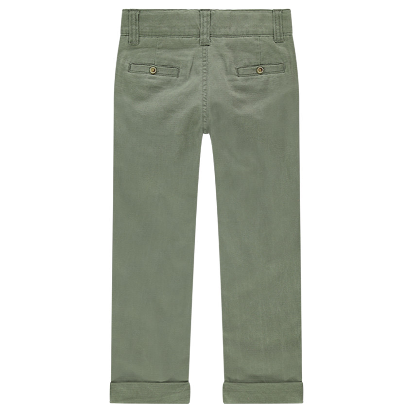 Pantalon en coton fantaisie à plis 