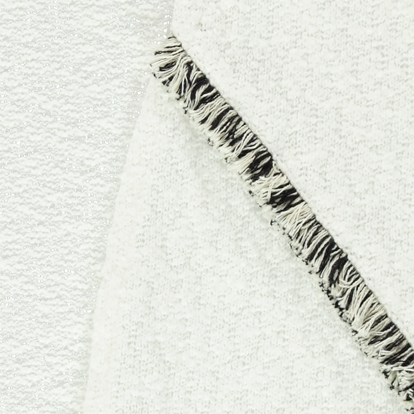 Gilet loose effet crêpe avec franges fantaisie 