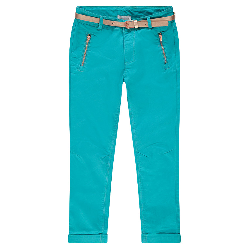 Junior - Pantalon en twill 7/8ème avec poches zippées 