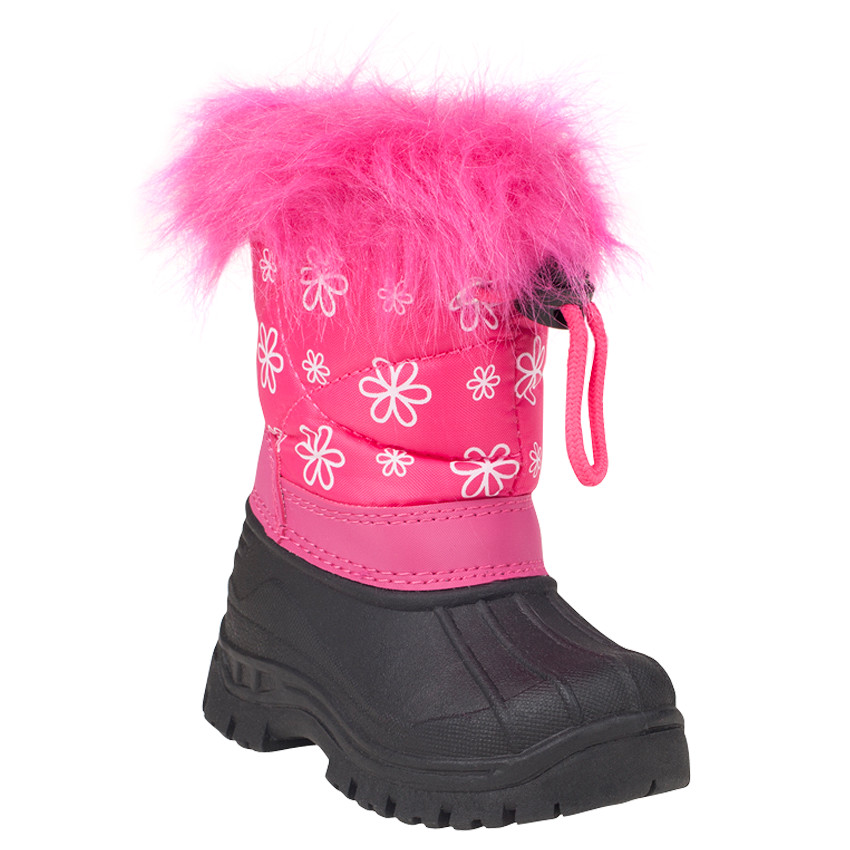 Après-ski imprimés à zip et col en fausse fourrure 