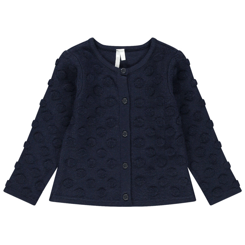 Gilet en tricot à pois en relief 