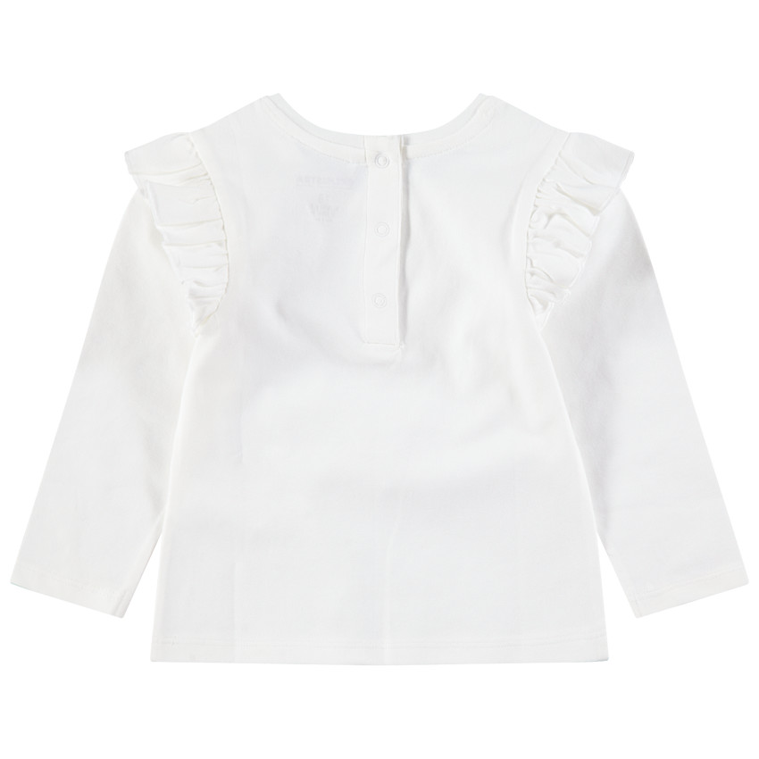 T-shirt manches longues en jersey avec lapin en tutu printé 